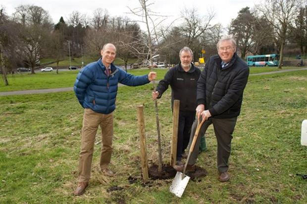 Cllr Swithenbank (with spade) and colleagues - image: Northumberland County Council