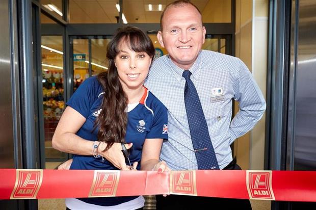 Olympic gymnast Beth Tweddle opens an Aldi store in North Yorkshire last month - image:Aldi