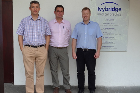 GPs Dr Stephen Harris, Dr Jonathan Cope and Dr David Gwynne have merged practices to form Beacon Medical Group