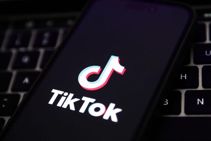 Smart phone displaying TikTok logo
