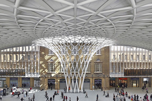Interior shot of London's Kings Cross station