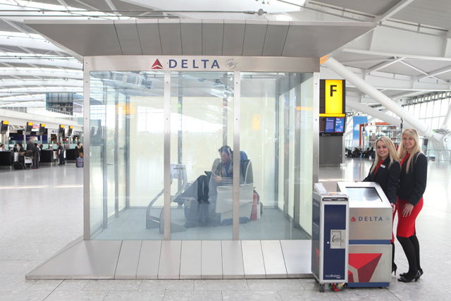 Delta: promotes business class and cross-Atlantic routes at Heathrow Terminal 5