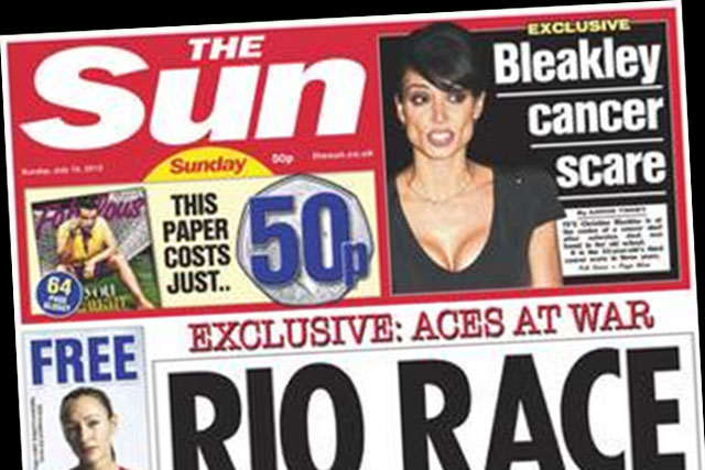 The Sun on Sunday: posts lowest-ever circulation