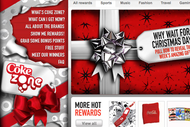 Coke Zone: online activity by Carlson Marketing