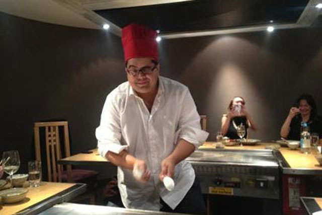 Liam Mullins: cooking up a storm at Benihana