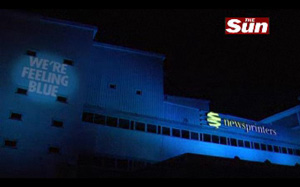 ESC Events help turn The Sun blue