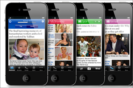 MailOnline: flies into BR app chart