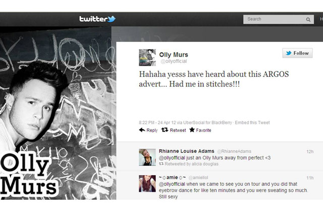 Facebook update: Olly Murs