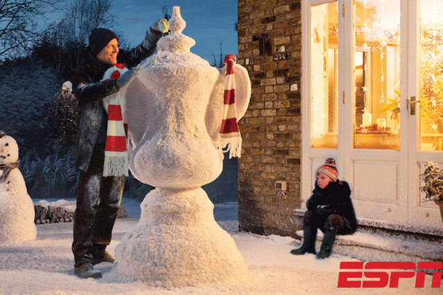 ESPN: one of the creative executions for the broadcaster's upcoming FA Cup ad campaign