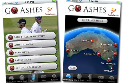 Tourism Australia: launches Go Ashes app