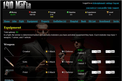 140 Mafia: Turns Twitterers into mobsters