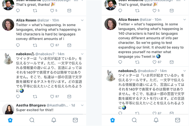 Twitter trials double-length tweets