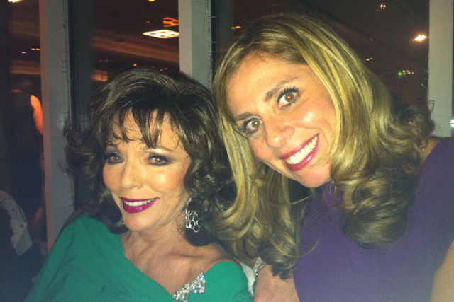Joan Collins with friend of the stars Nicola Mendelsohn