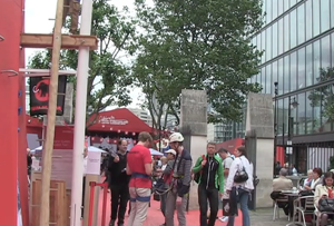 The climing wall at Swiss House