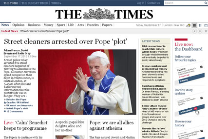 Times Online: welcome to the paywall