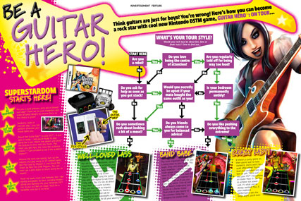 Guitar Hero: Nintendo targeted the teen market with an advertorial in BBC's Top of the Pops