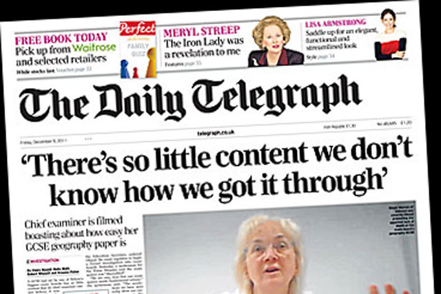 NEWSPAPER The Daily Telegraph circulation falls below 600,000