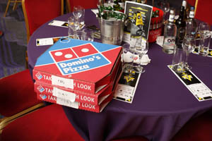 Domino's pizza was on the menu