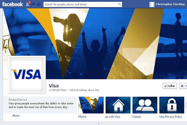 Visa: heads Facebook's brand engagement ranking according to iProspect
