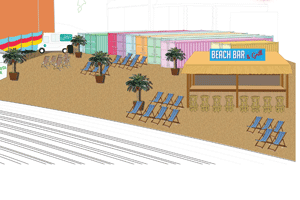 The Roundhouse is transforming its terrace into a beach