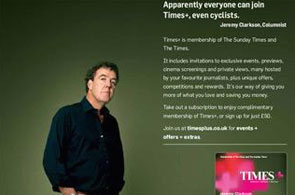 Times+ ad: aims to build a database of 150,000