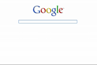 Google's minimal homepage