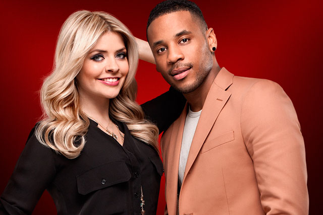 The Voice presenters Holly Willoughby and Reggie Yates
