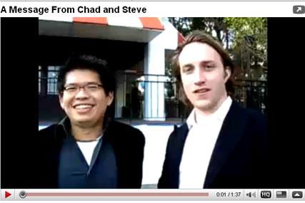 Departing: Chen, left, with YouTube co-founder Chad Hurley