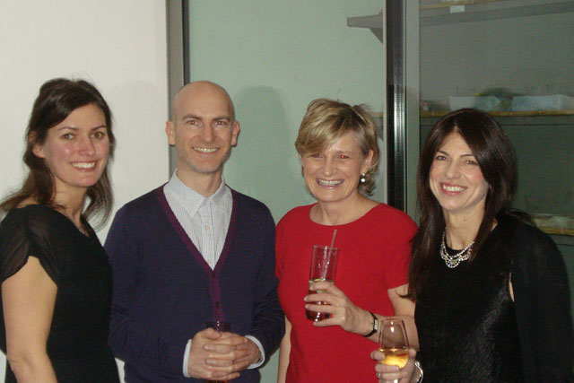 Cilla Snowball and Richard Evans celebrate with colleagues