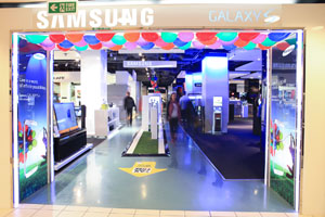 The Samsung installation in Selfridges
