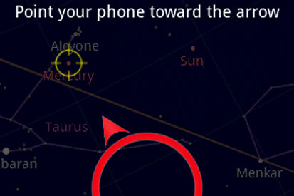 google stargazing with sky map app