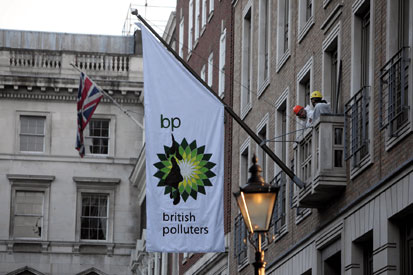 BP: hi-jacked by protesters