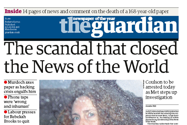 The Guardian set the news agenda in 2011