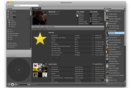 Spotify founder Danile Ek's new profile page