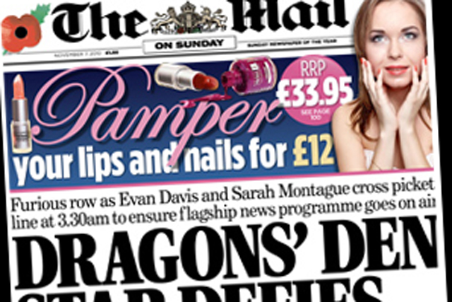 Mail on Sunday: circulation increase