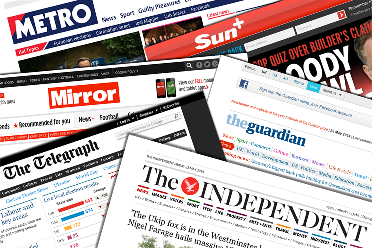 Newspaper ABCs: how titles' websites performed in April