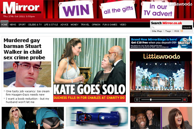 Mirror: suffers a suffer a double digit fall on the previous month