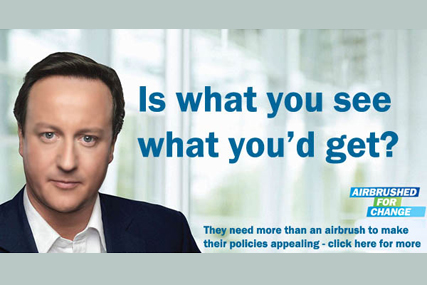 Tory spoof: appeared on Labour website