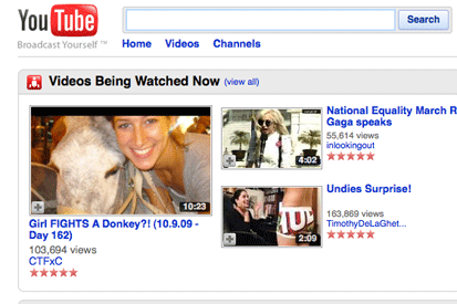 YouTube has been targeted by spammers