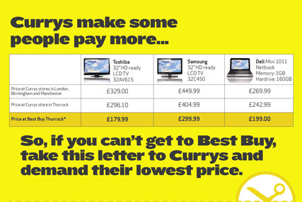 Best Buy: ad challenges Currys on price