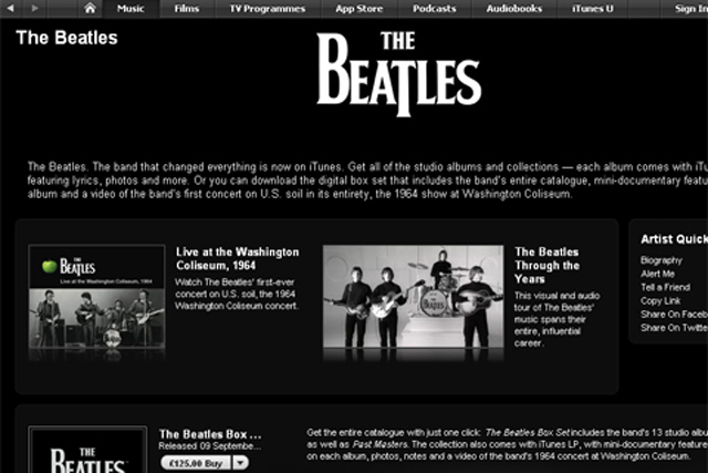 iTunes: new Beatles collection