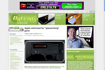 Flytrapgames.com: part of AOL's MediaGlow network