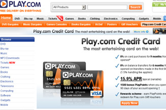 Play.com launches credit card with MBNA