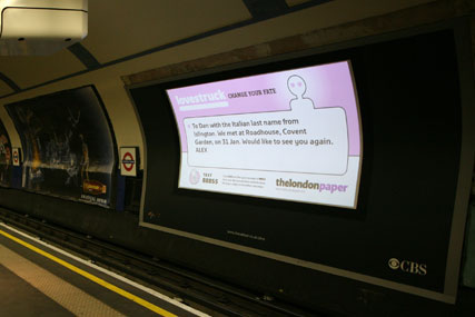 Lovestruck: Valentine's Day ads appear at Tube stations