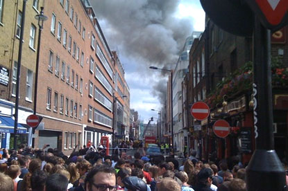 Dean Street fire...Tequila evacuated