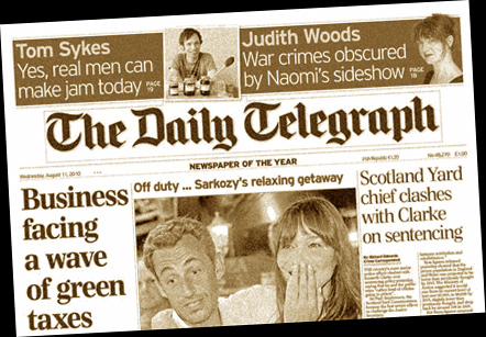 Daily Telegraph: Newspapers have been falling on constant decline