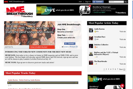 NME Breakthrough: social media platform sponsored by BlackBerry