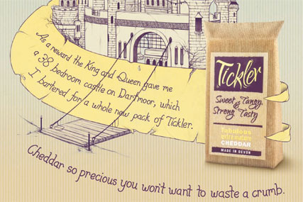 Tickler: chedder ad by Albion London