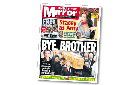 Sunday MIrror: part of Mirror Group media review
