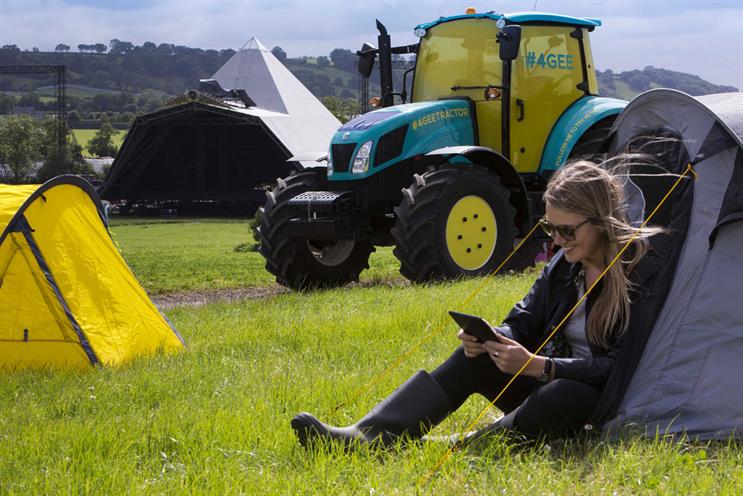 EE soups up Glastonbury tractor to create 'slowest fastest' 4G hotspot